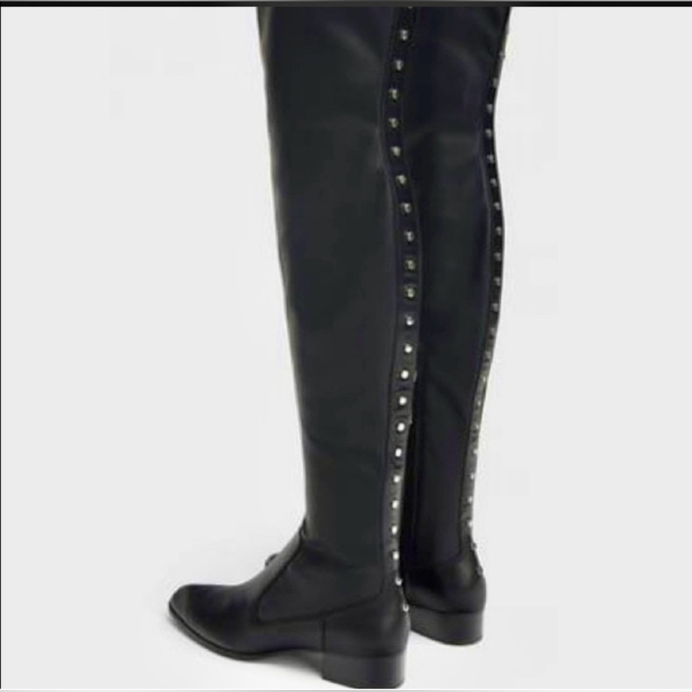 Zara Over The Knees Studded Boots US 7.5